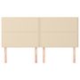 Voir la diapositive 3 : VIDAXL Tetes de lit 4 pcs Creme 100x5x78/88 cm Tissu