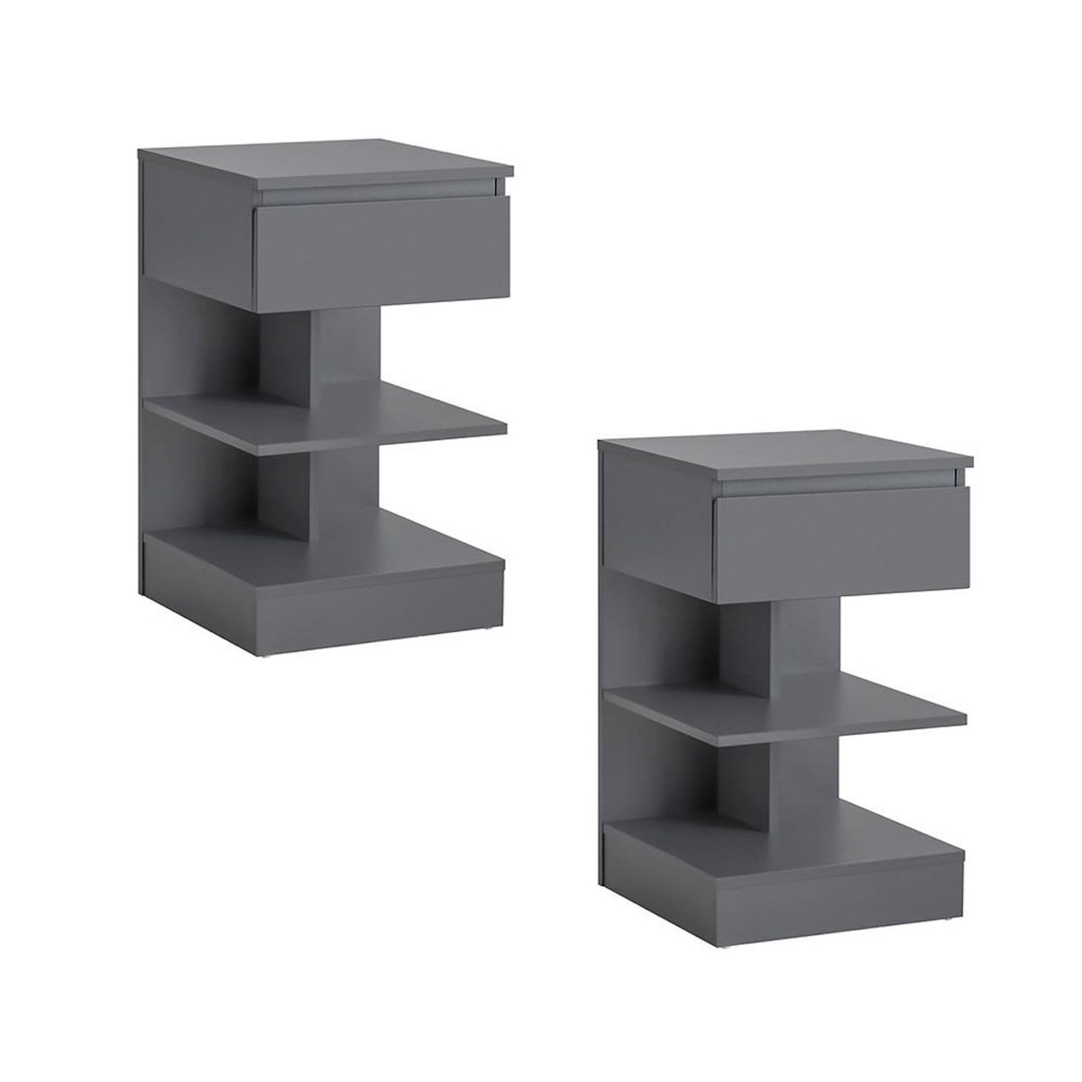 SOBUY SoBuy - Lot De 2 Tables De Chevet à 1 tiroir - Moderne - FBT49X2