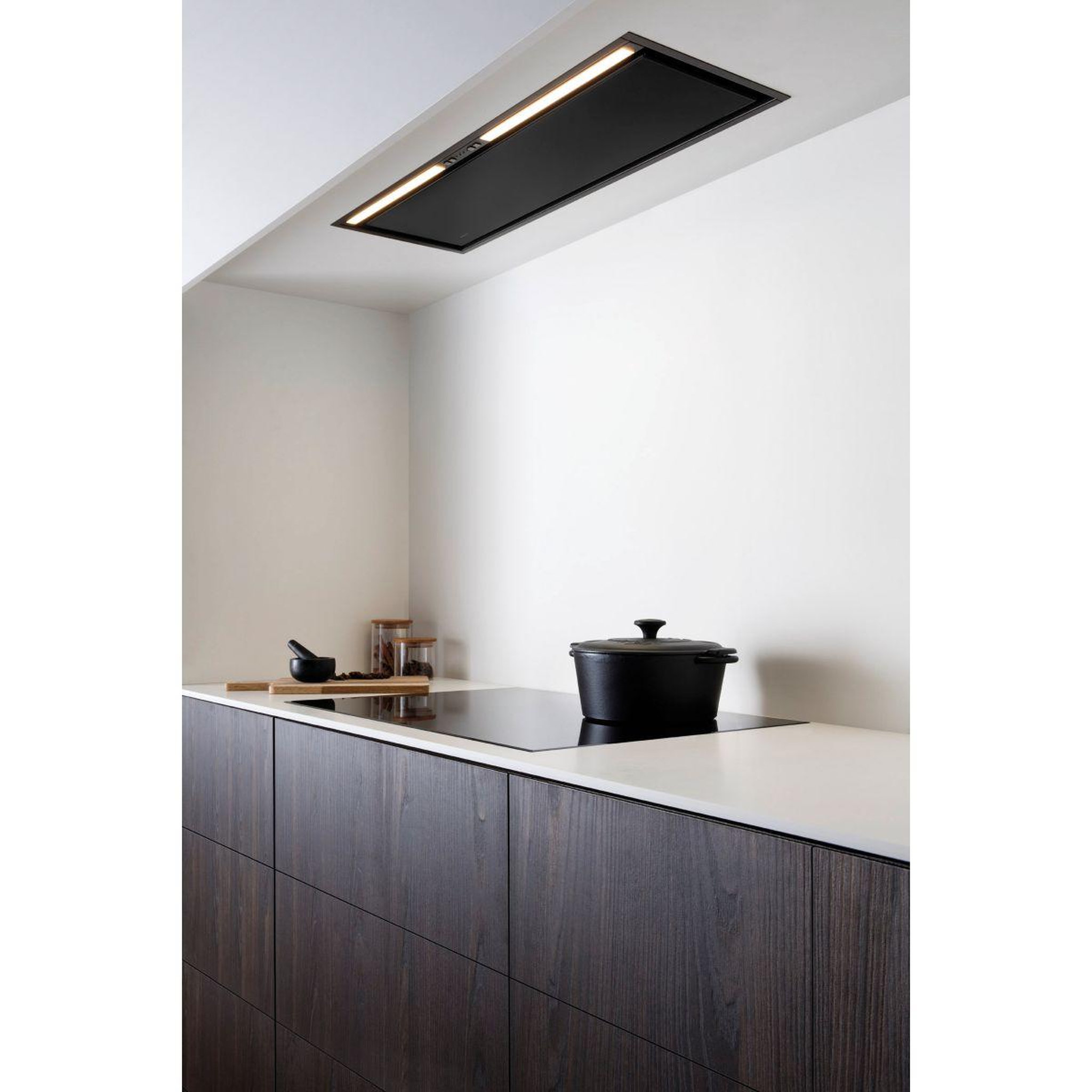 Voir la diapositive 2 : Novy Hotte encastrable CRYSTAL 26082  90cm Verre Noir