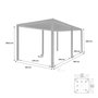 Voir la diapositive 4 : SWEEEK Pergola bioclimatique aluminium motorisée 6x3m avec éclairage LED Triomphe