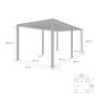 Voir la diapositive 4 : SWEEEK Pergola bioclimatique aluminium motorisée 6x3m avec éclairage LED Triomphe
