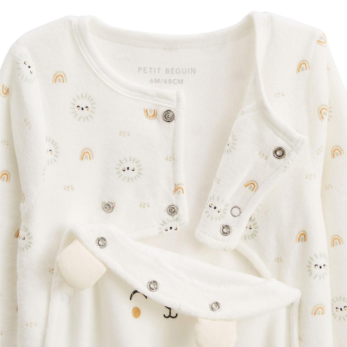 Petit Béguin Pyjama bébé en velours ouverture pont Mon Petit Chou du Pérou