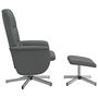 Voir la diapositive 4 : VIDAXL Fauteuil de massage inclinable et repose-pieds gris fonce tissu