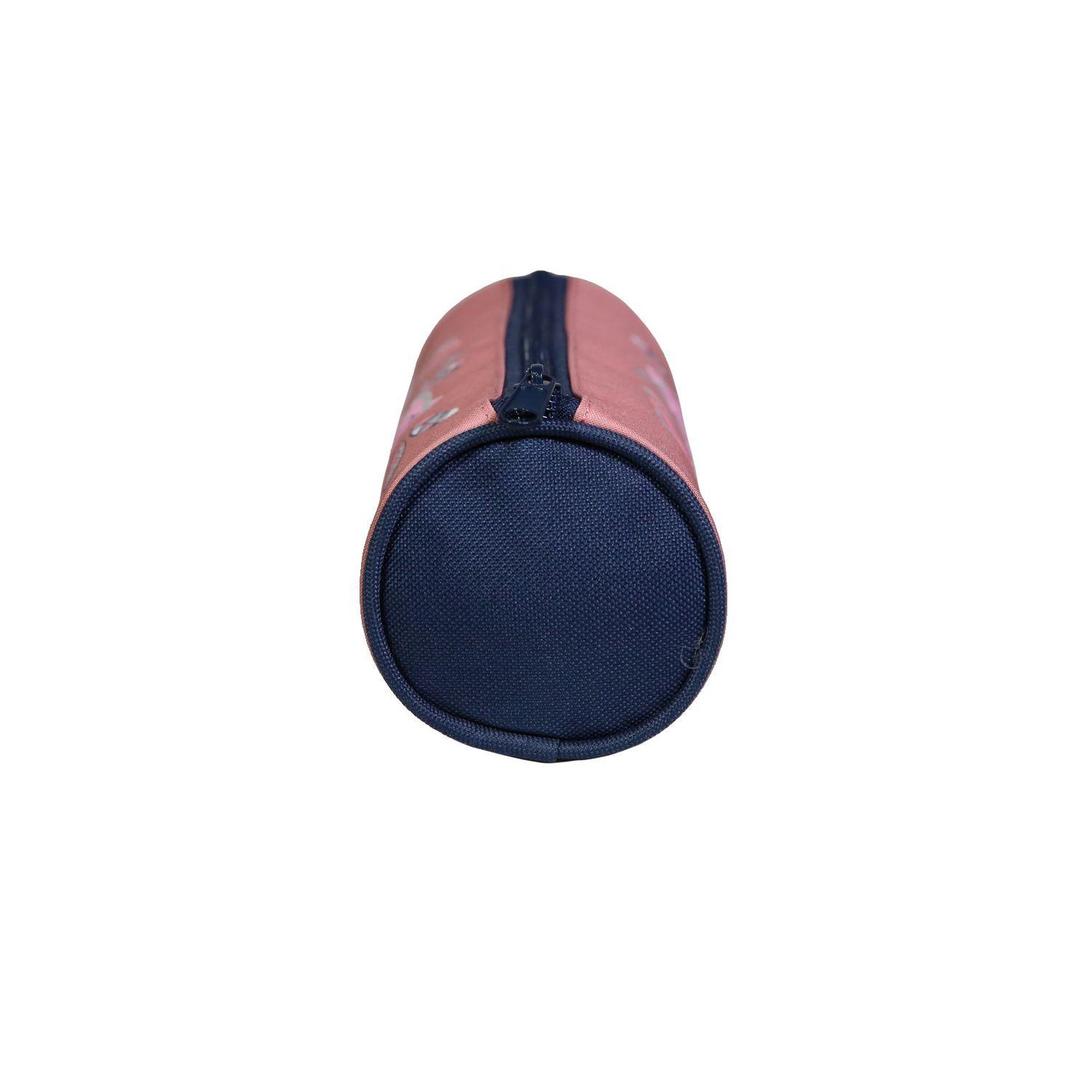Voir la diapositive 3 : Bagtrotter BAGTROTTER Trousse scolaire ronde Lili Lou Rose Plumes