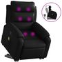 Voir la diapositive 2 : VIDAXL Fauteuil inclinable de massage Noir Similicuir