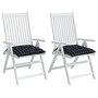 Voir la diapositive 4 : VIDAXL Coussins de chaise lot de 2 carreaux noir 40x40x7 cm tissu