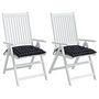 Voir la diapositive 4 : VIDAXL Coussins de chaise lot de 2 carreaux noir 40x40x7 cm tissu