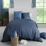 ATELIER DU COTON Parure Housse De Couette 100% Coton 57fils Azura. Coloris disponibles : Multicolore