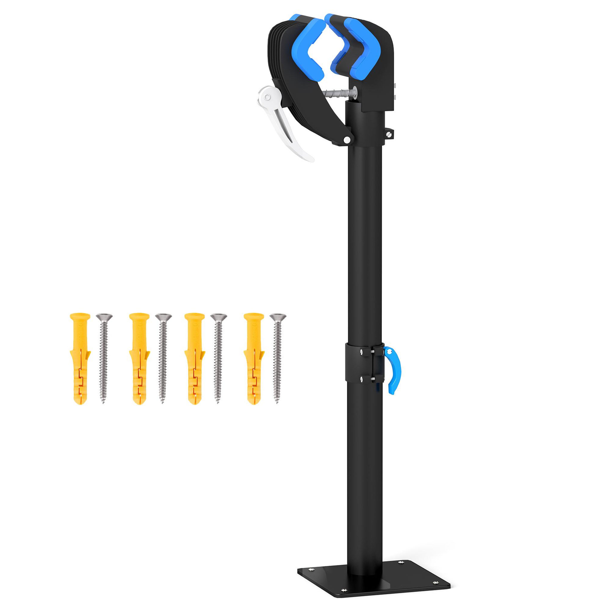 Voir la diapositive 4 : HOMCOM Support de réparation de vélo mural réglable en hauteur pince rotative 360°