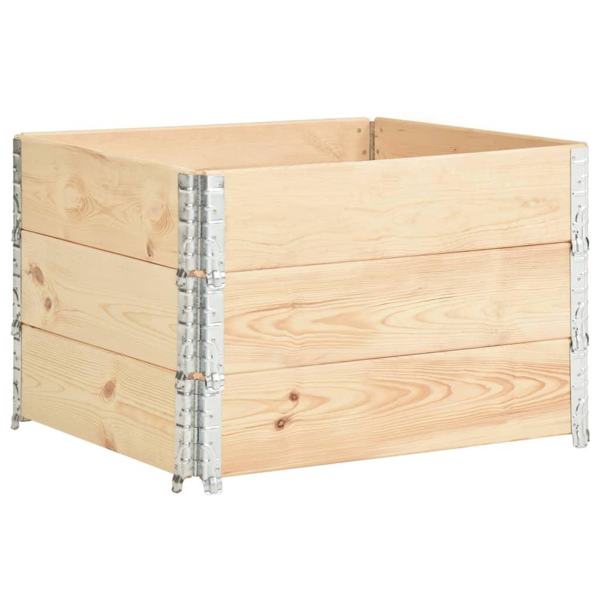 Voir la diapositive 2 : VIDAXL Jardinieres surelevees 3 pcs 100x100 cm Bois de pin solide