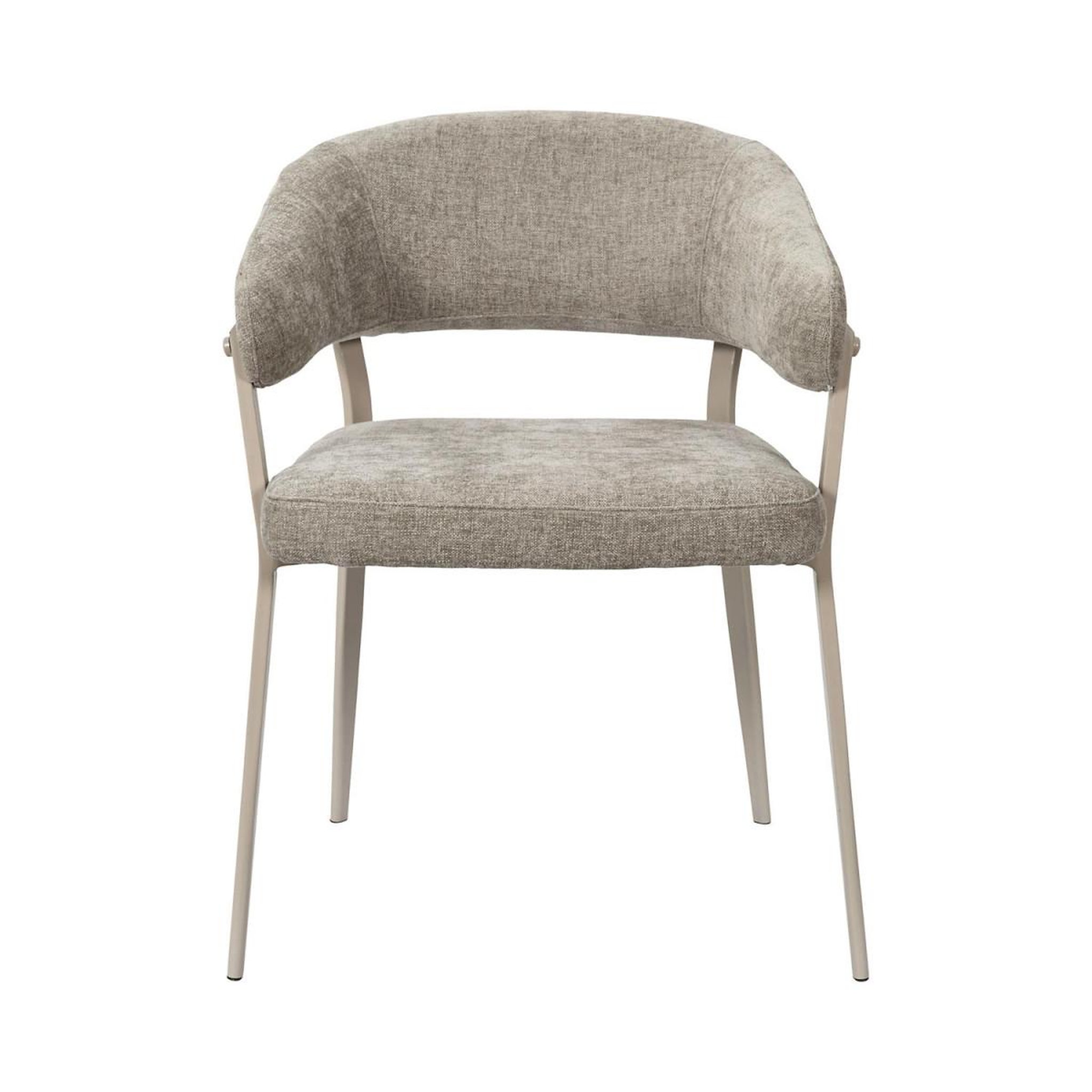 Voir la diapositive 3 : The Home Deco Factory Lot de 2 fauteuils de table  emilia  78cm taupe