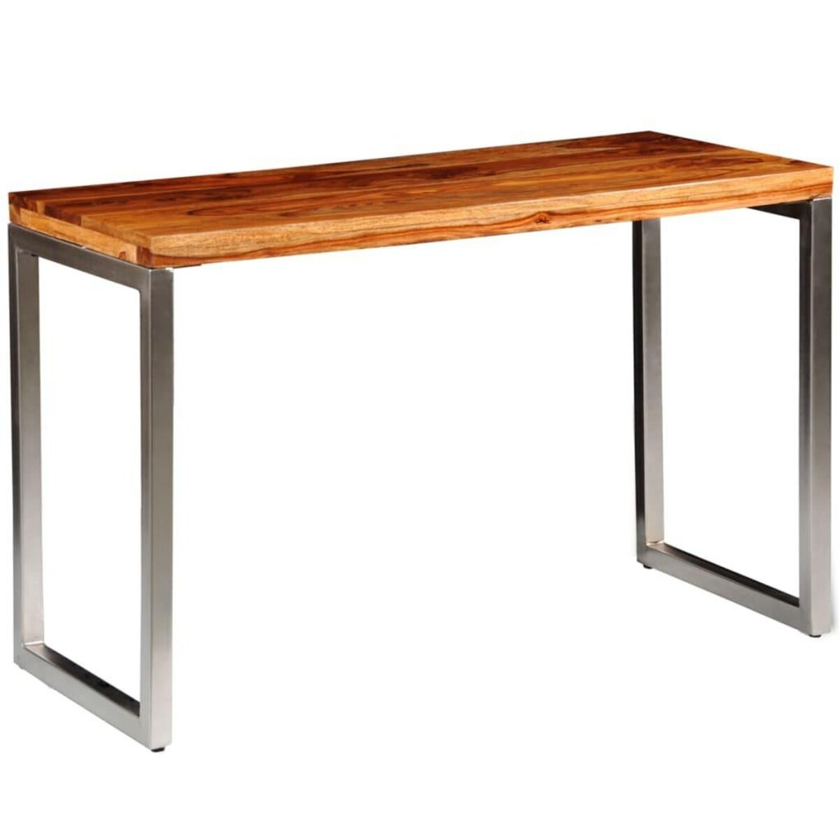 VIDAXL Table a manger avec pieds en acier bois massif