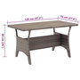 Voir la diapositive 5 : VIDAXL Table de jardin Gris 120x70x66 cm Resine tressee
