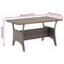 Voir la diapositive 5 : VIDAXL Table de jardin Gris 120x70x66 cm Resine tressee