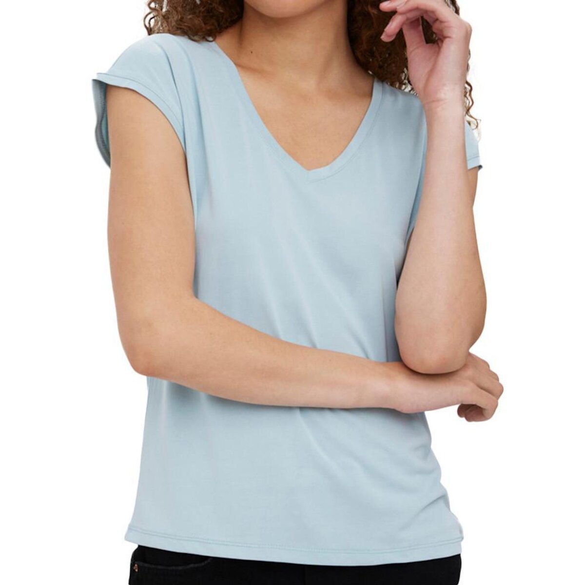 Vero Moda T shirt Turquoise Femme Vero Moda Filli