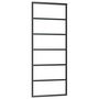 Voir la diapositive 2 : VIDAXL Porte coulissante Verre ESG et aluminium 76x205 cm Noir