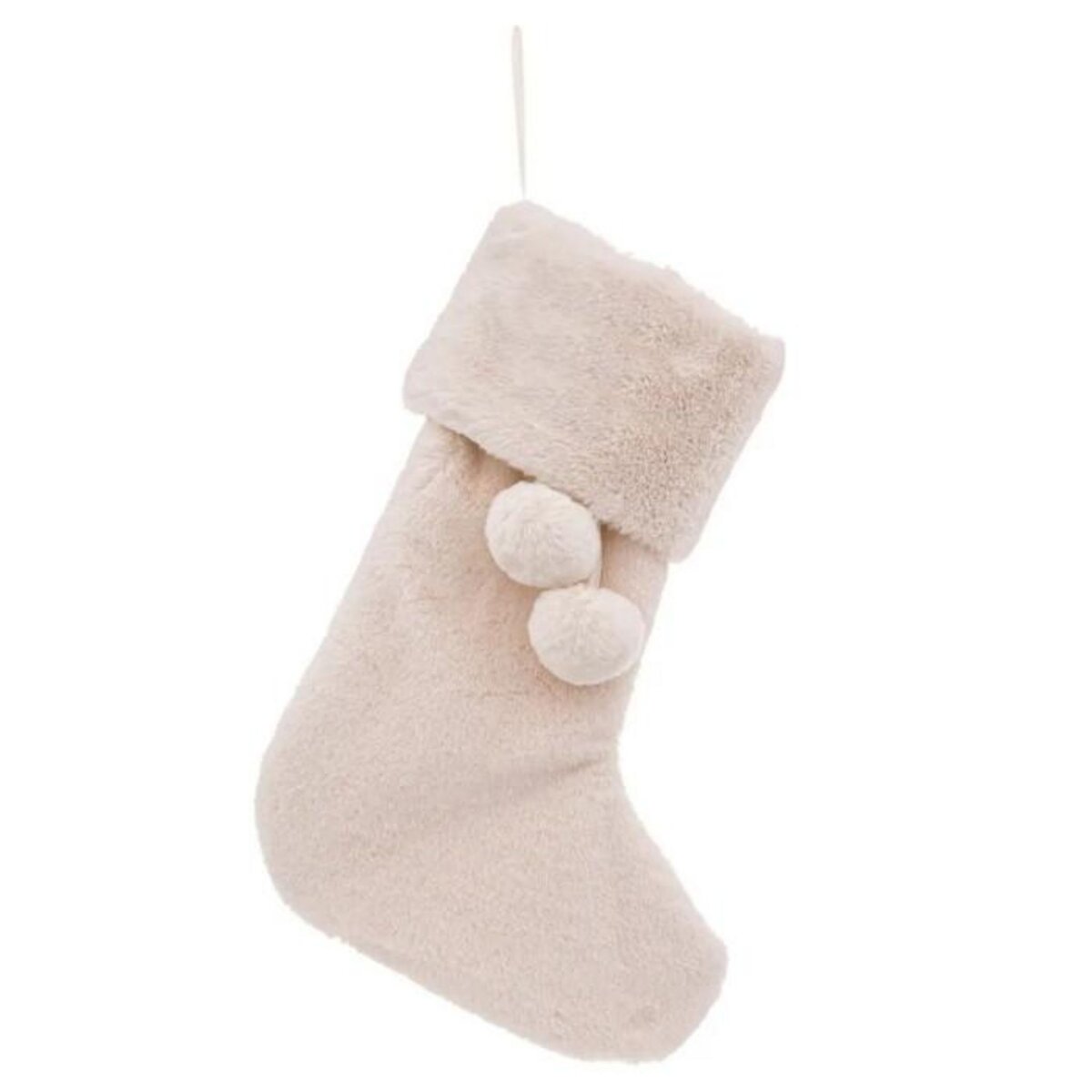 ATMOSPHERA Botte de Noël  Fourrure  45cm Blanc