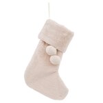 ATMOSPHERA Botte de Noël  Fourrure  45cm Blanc