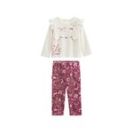 Petit Béguin Pyjama enfant 2 pièces en velours Mila. Coloris disponibles : Beige