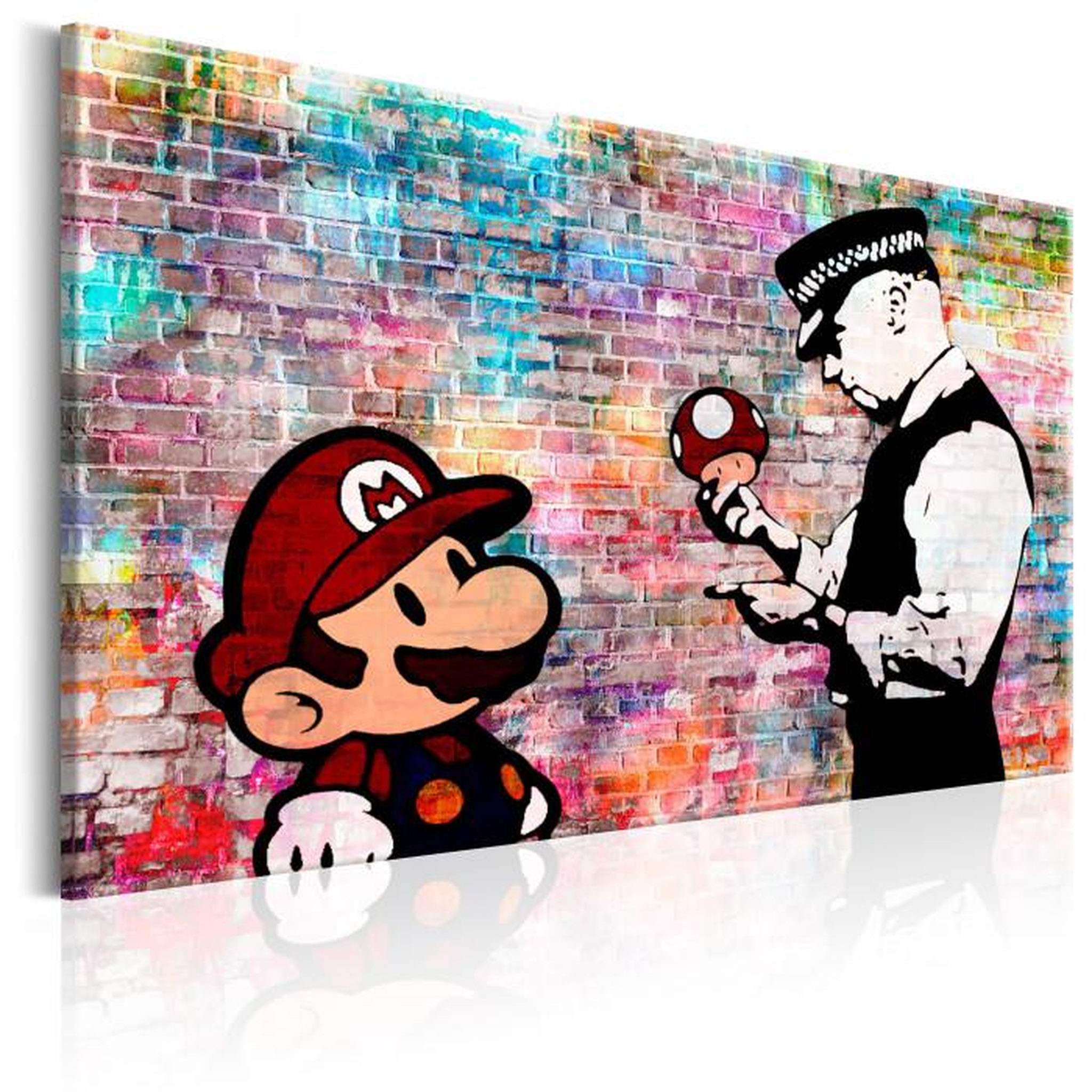 Paris Prix Tableau Imprimé  Banksy - Colourful Brick. Coloris disponibles : Multicolore