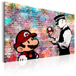 Paris Prix Tableau Imprimé  Banksy - Colourful Brick. Coloris disponibles : Multicolore