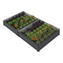 Voir la diapositive 1 : ID MARKET Lot de 2 carrés potager en métal châssis carré 90 x 90 cm gris anthracite