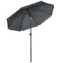 Voir la diapositive 1 : OUTSUNNY Parasol inclinable octogonal  Ø 1,8 x 2,09H m acier époxy polyester 160 g/m² anti-UV50+ gris