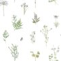 Noordwand Evergreen Papier peint Herbs and Flowers Blanc