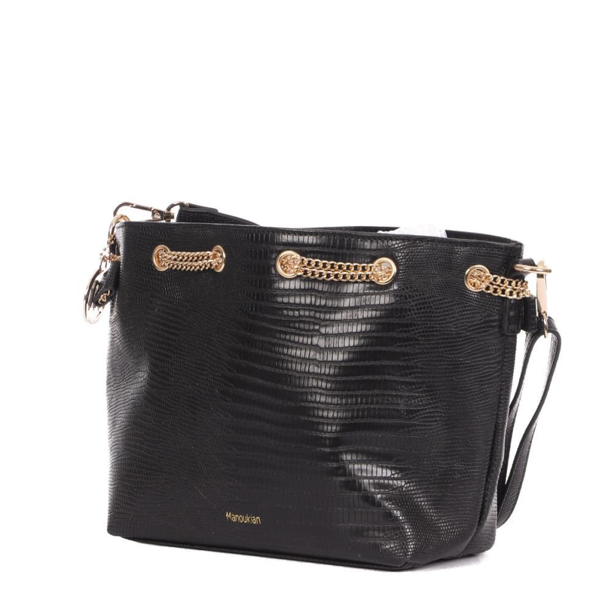 Voir la diapositive 5 : MANOUKIAN Sac seau noir femme manoukian milly