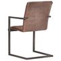 Voir la diapositive 5 : VIDAXL Chaises a manger cantilever lot de 6 marron cuir veritable