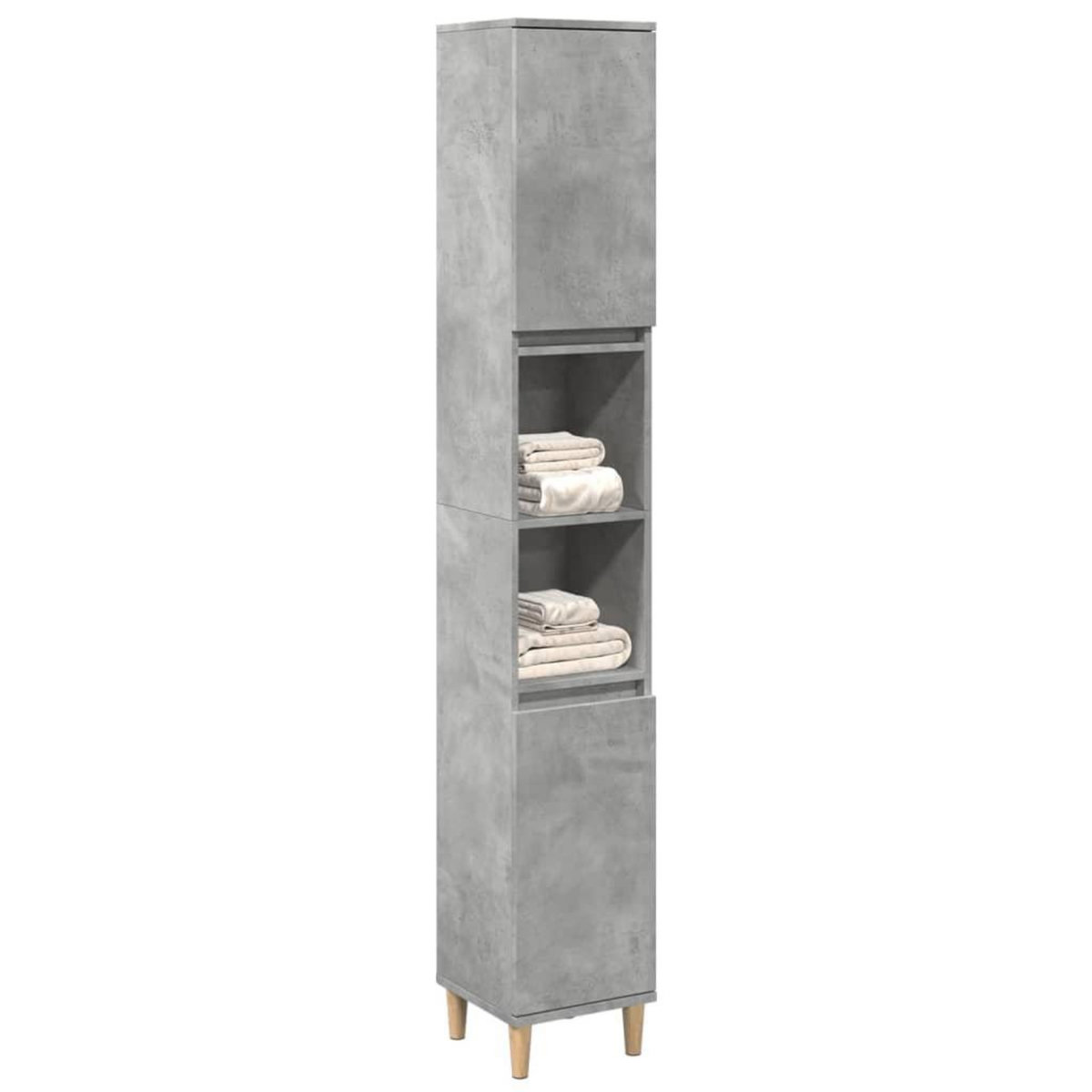 VIDAXL Armoire de salle de bain gris beton 30x30x190 cm