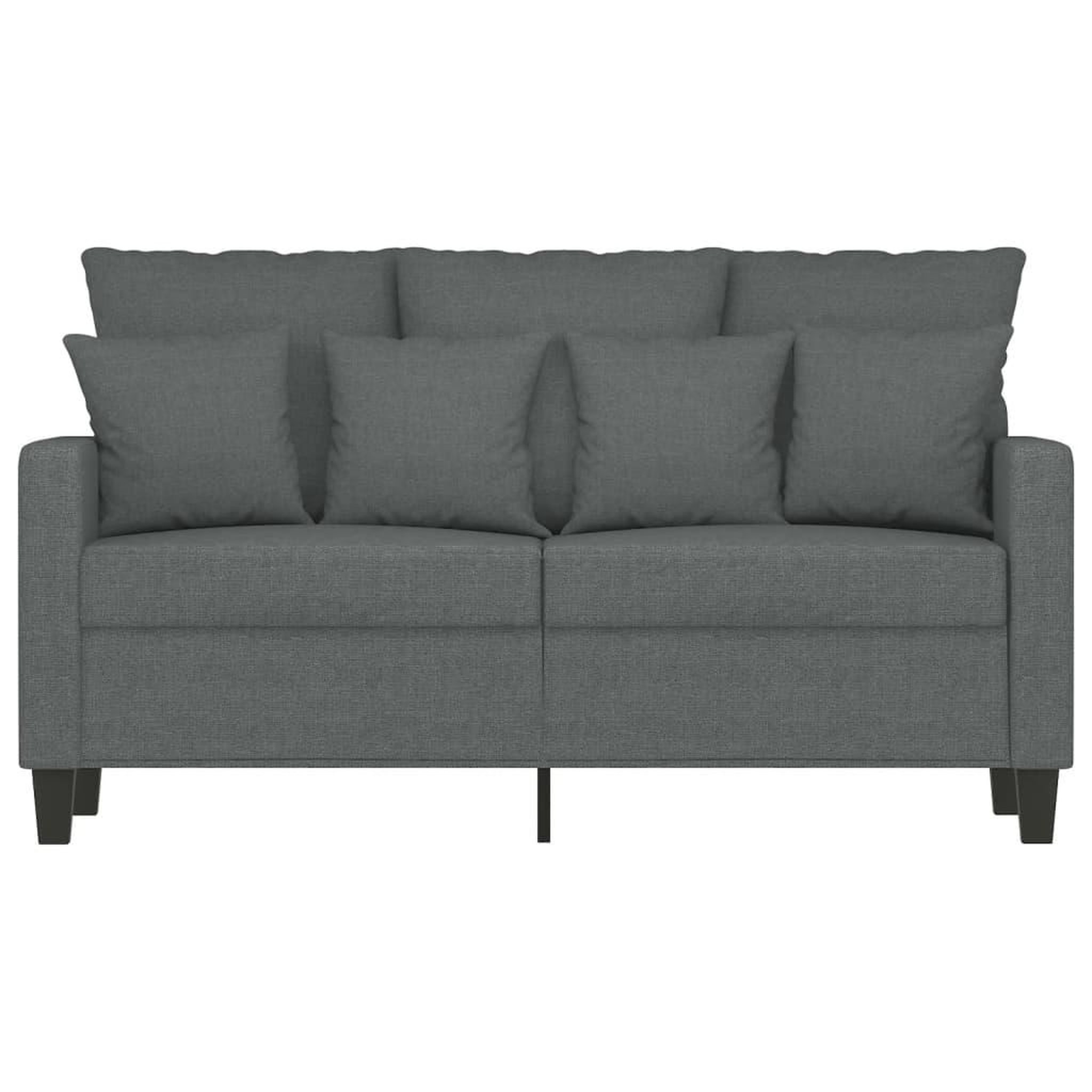 Voir la diapositive 3 : VIDAXL Canape a 2 places Gris fonce 120 cm Tissu