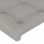 Voir la diapositive 5 : VIDAXL Tete de lit a LED Gris clair 147x16x118/128 cm Tissu