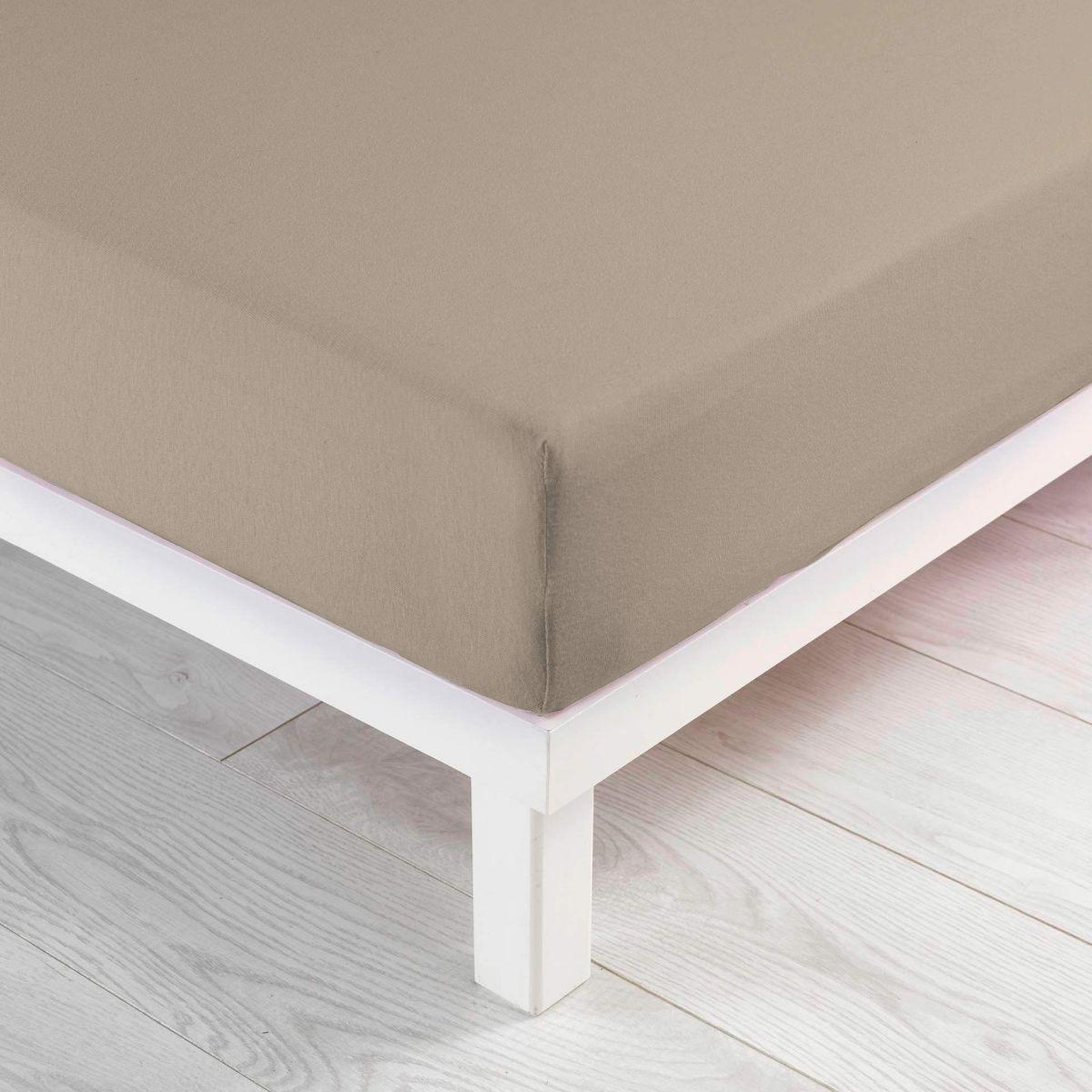 Voir la diapositive 2 : Douceur d'Intérieur Drap housse  jersy  140x190cm sable