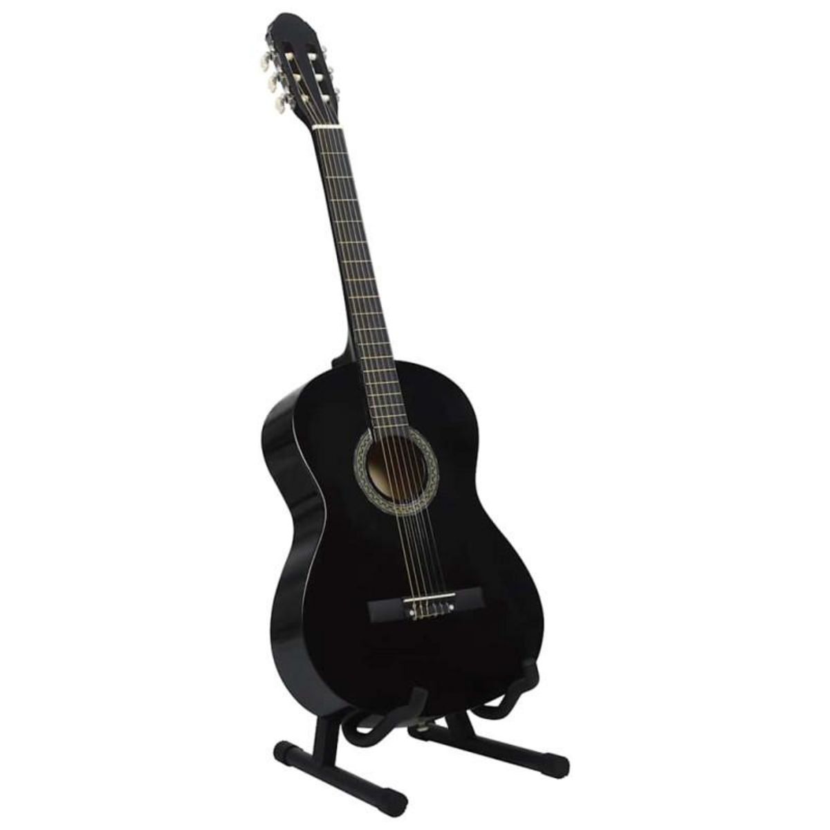 VIDAXL Jeu de guitare classique de débutant 12 pcs Noir 4 4 39