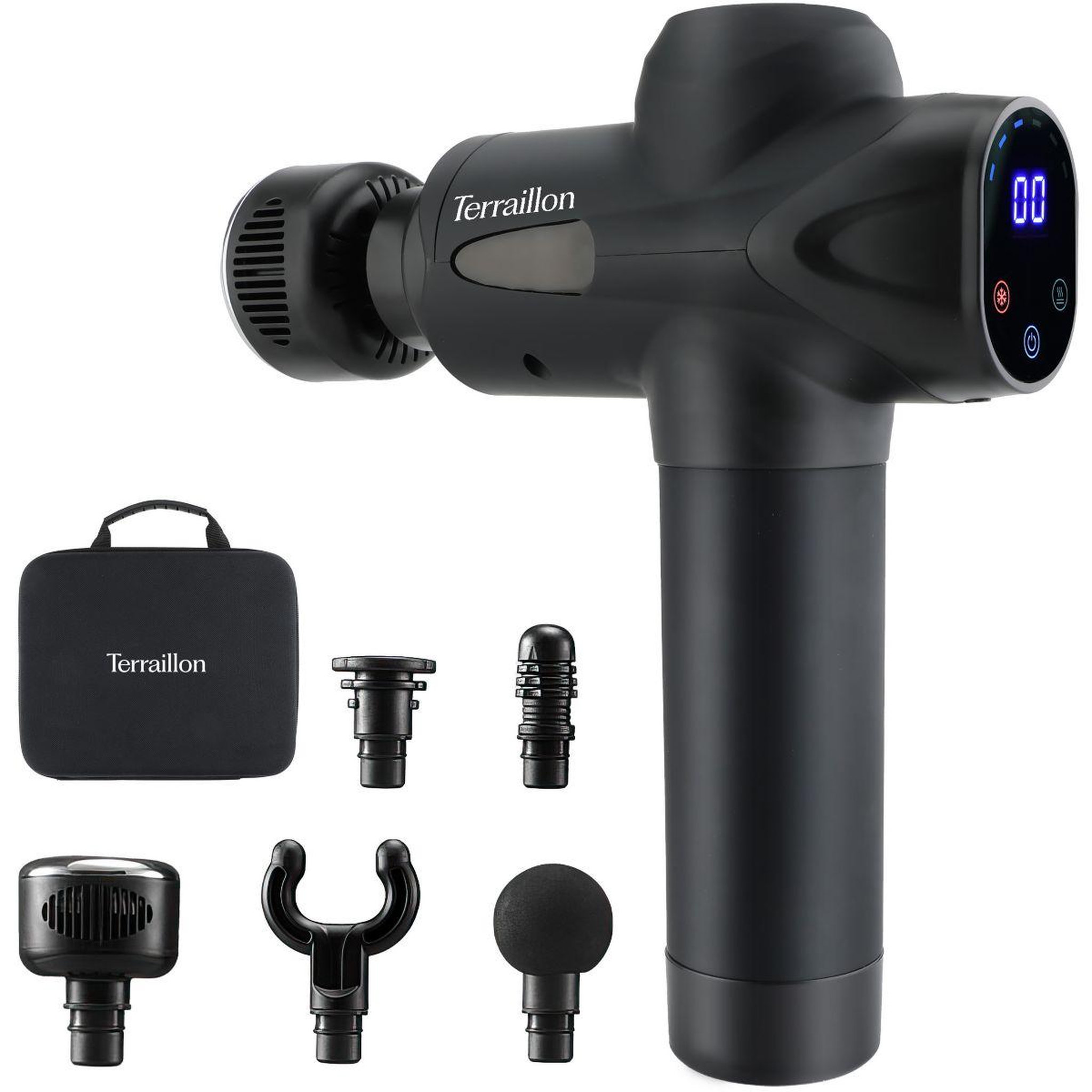 Voir la diapositive 3 : Terraillon Pistolet de massage de massage Expert chaud & froid