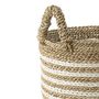 Voir la diapositive 3 : Paris Prix Lot de 3 Paniers de Rangement  Rayés  45cm Naturel & Blanc