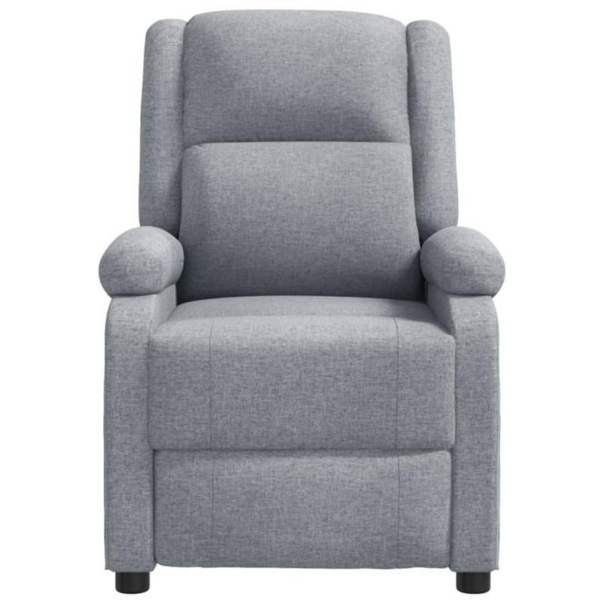 VIDAXL Fauteuil inclinable Gris clair Tissu