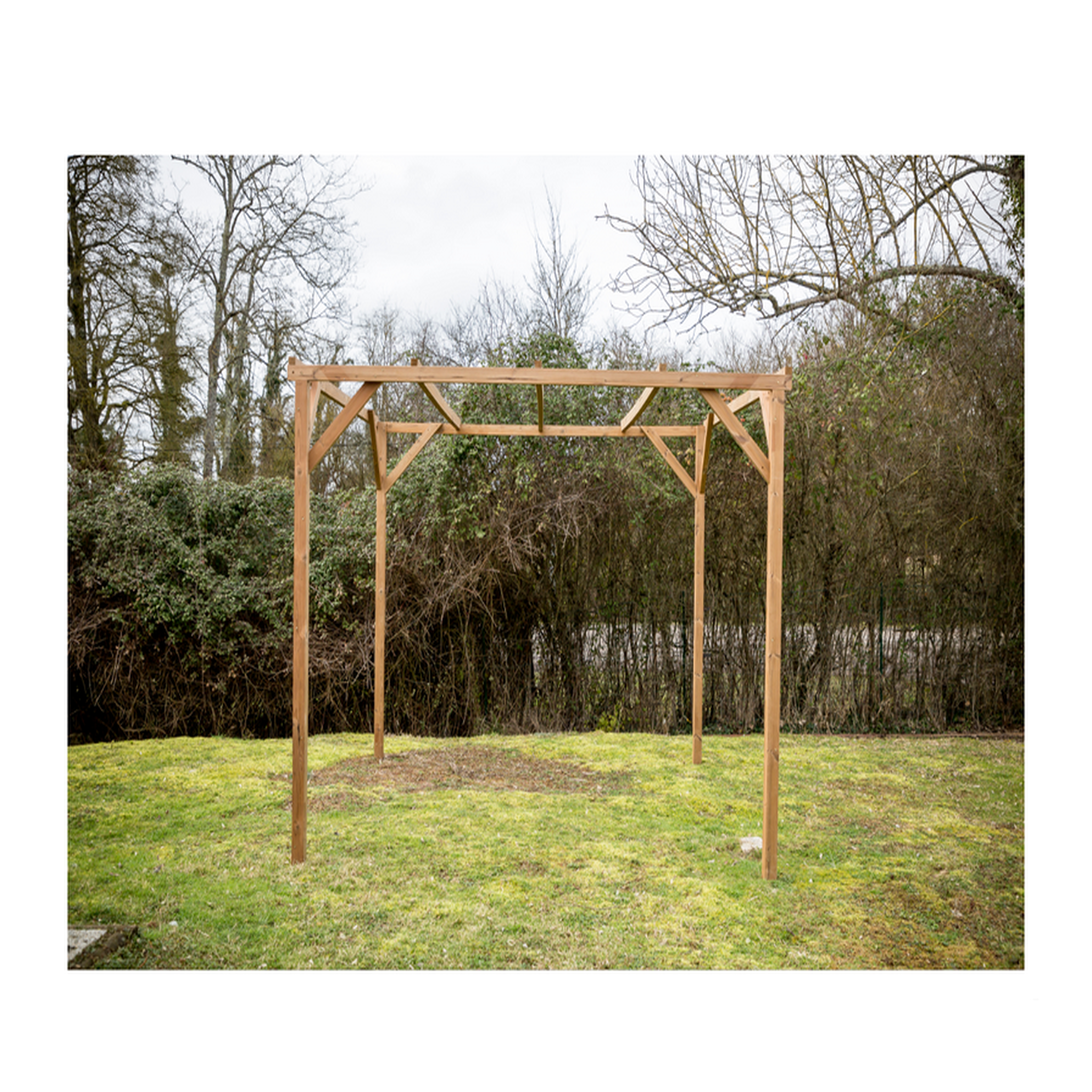Voir la diapositive 5 : Hisense Pergola en bois thermo chauffé 8.88 m² sans couverture - th3030