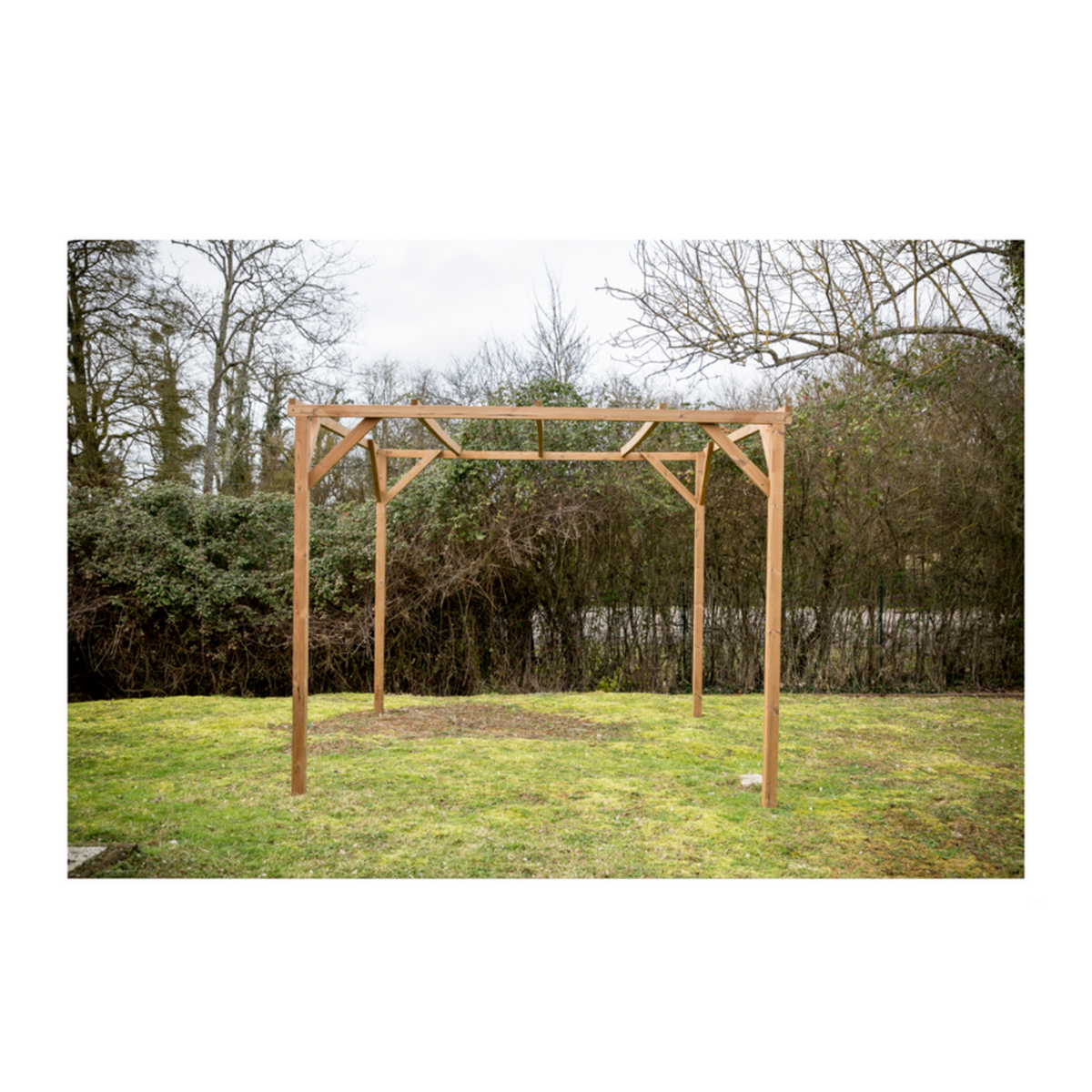 Hisense Pergola en bois thermo chauffé 8.88 m² sans couverture - th3030