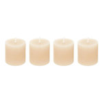 ATMOSPHERA Lot de 4 Bougies Votives  Rustic  4,5cm Ivoire