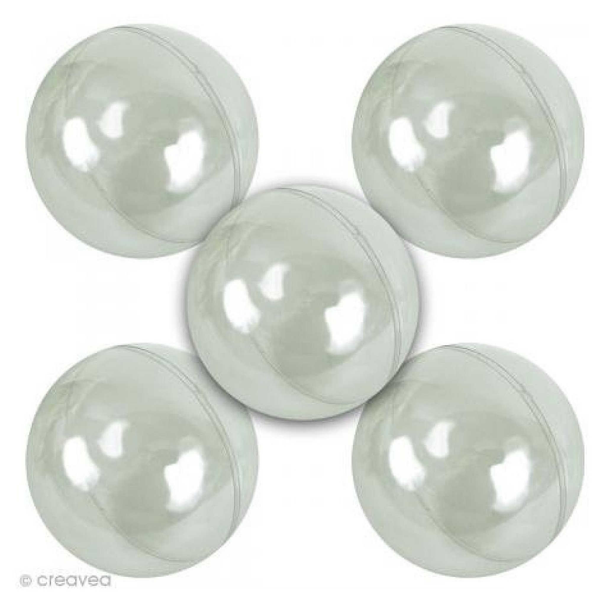 Graine créative Lot de 5 Boules plastique Transparente noel