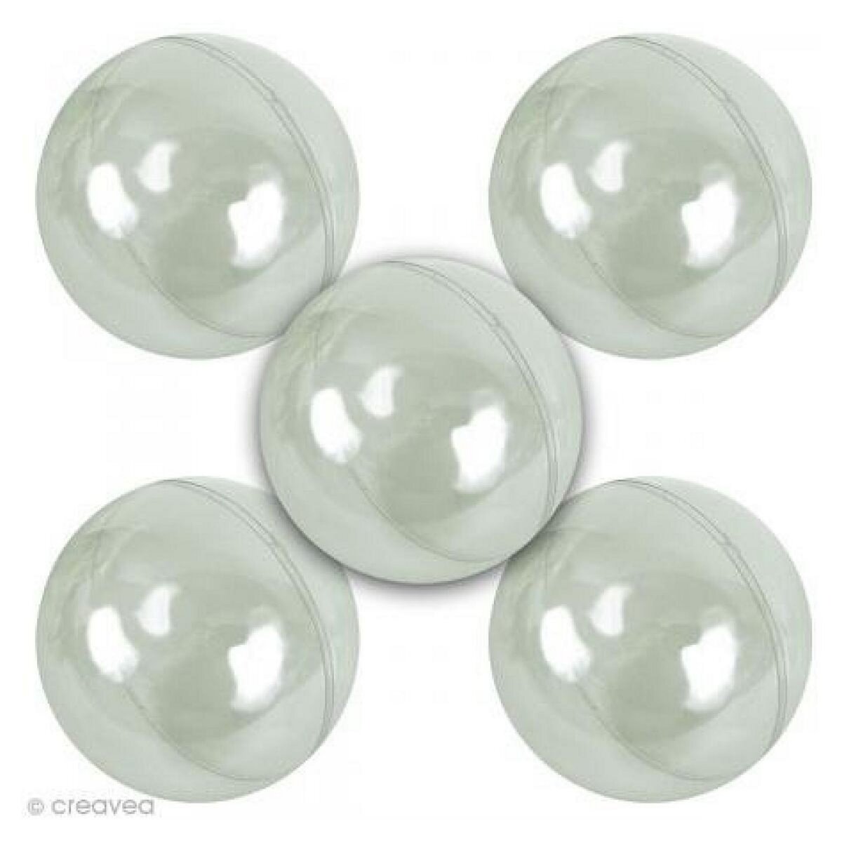 Graine créative Lot de 5 Boules en Plastique Transparent pour Noël - Décoration Festive