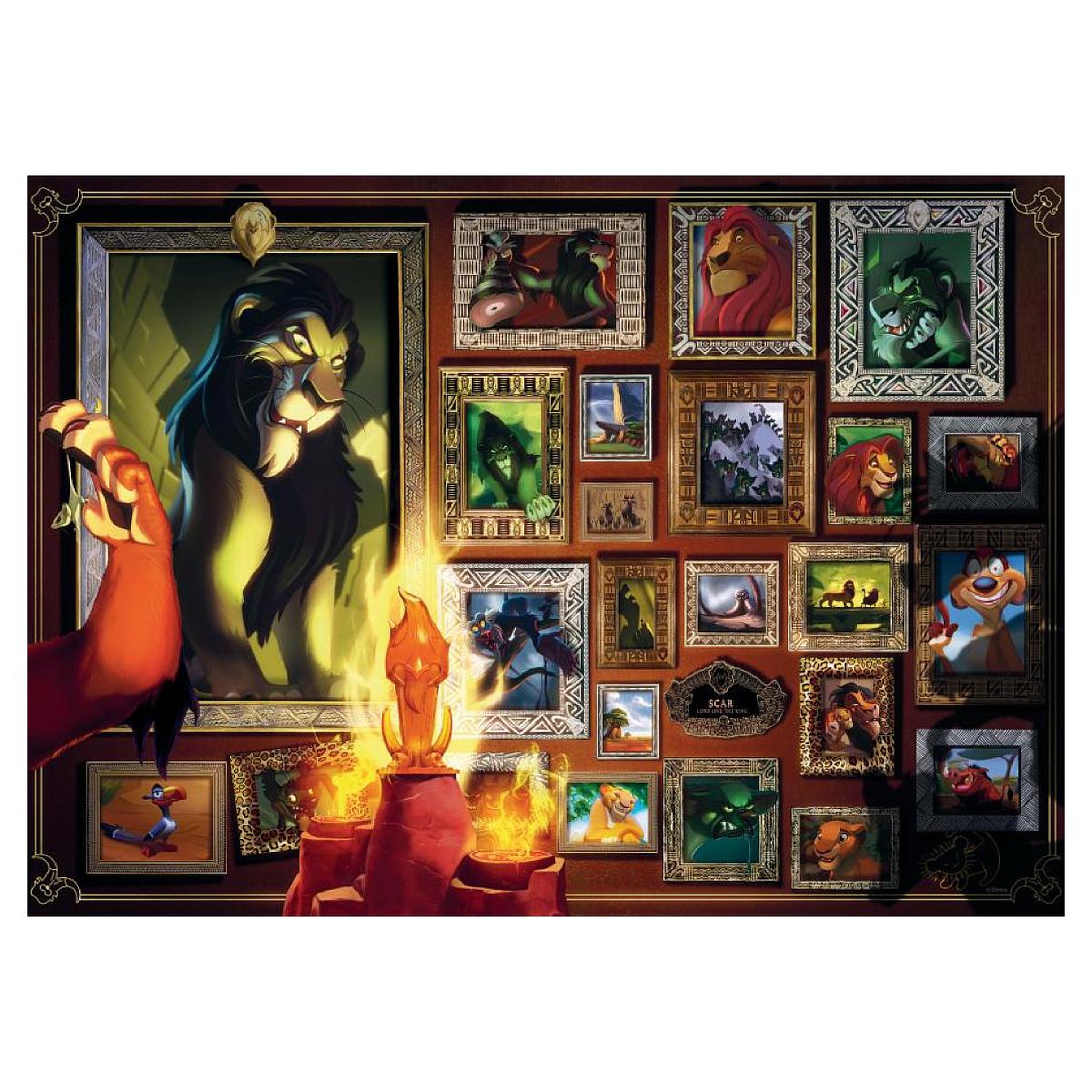 Voir la diapositive 2 : RAVENSBURGER Puzzle 1000 p Scar Disney Villainous