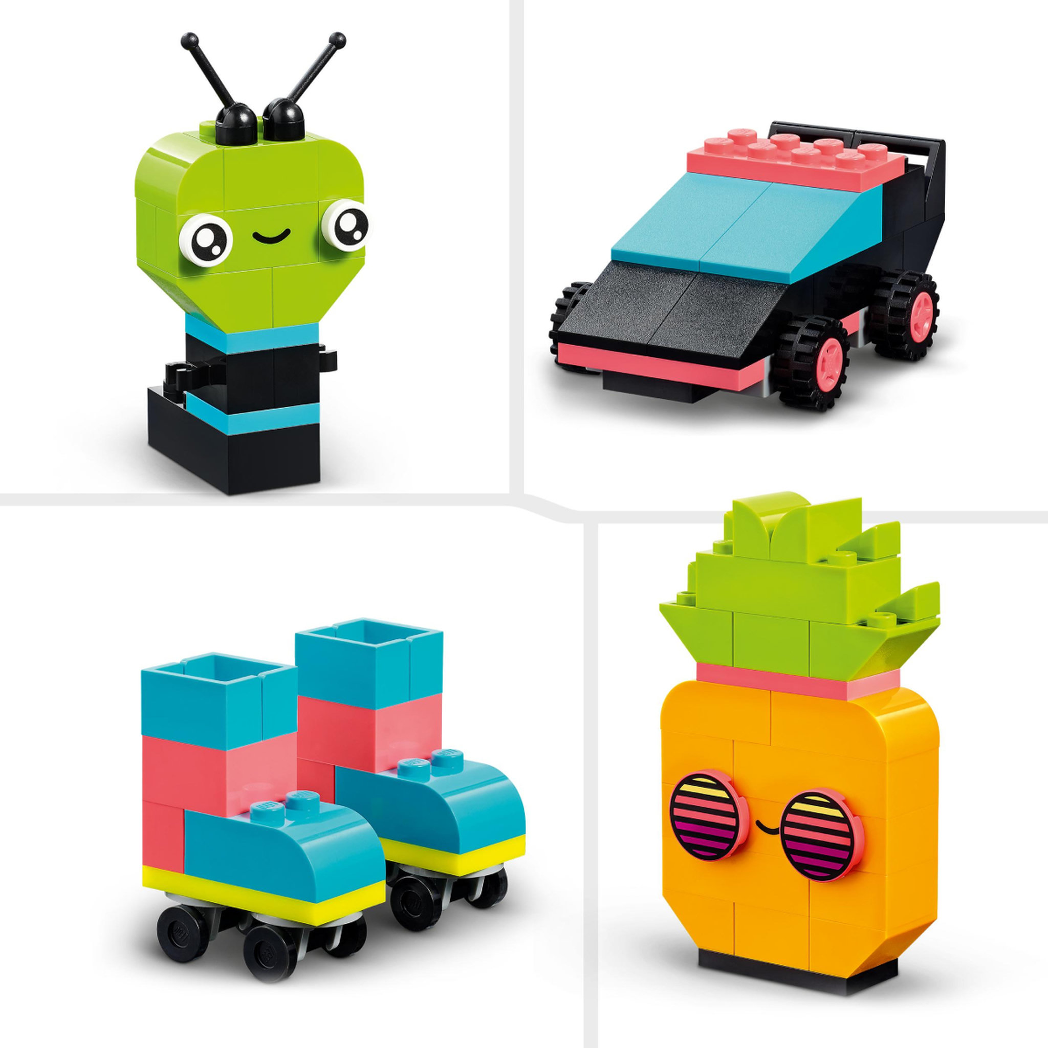 Voir la diapositive 5 : LEGO Classic 11027 - L&rsquo;amusement créatif fluo