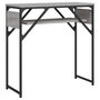 Voir la diapositive 2 : VIDAXL Table console avec etagere sonoma gris 75x30x75 cm