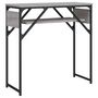 Voir la diapositive 2 : VIDAXL Table console avec etagere sonoma gris 75x30x75 cm