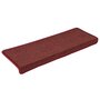 Voir la diapositive 2 : VIDAXL Tapis d'escalier 30 pcs 65x21x4 cm rouge mat