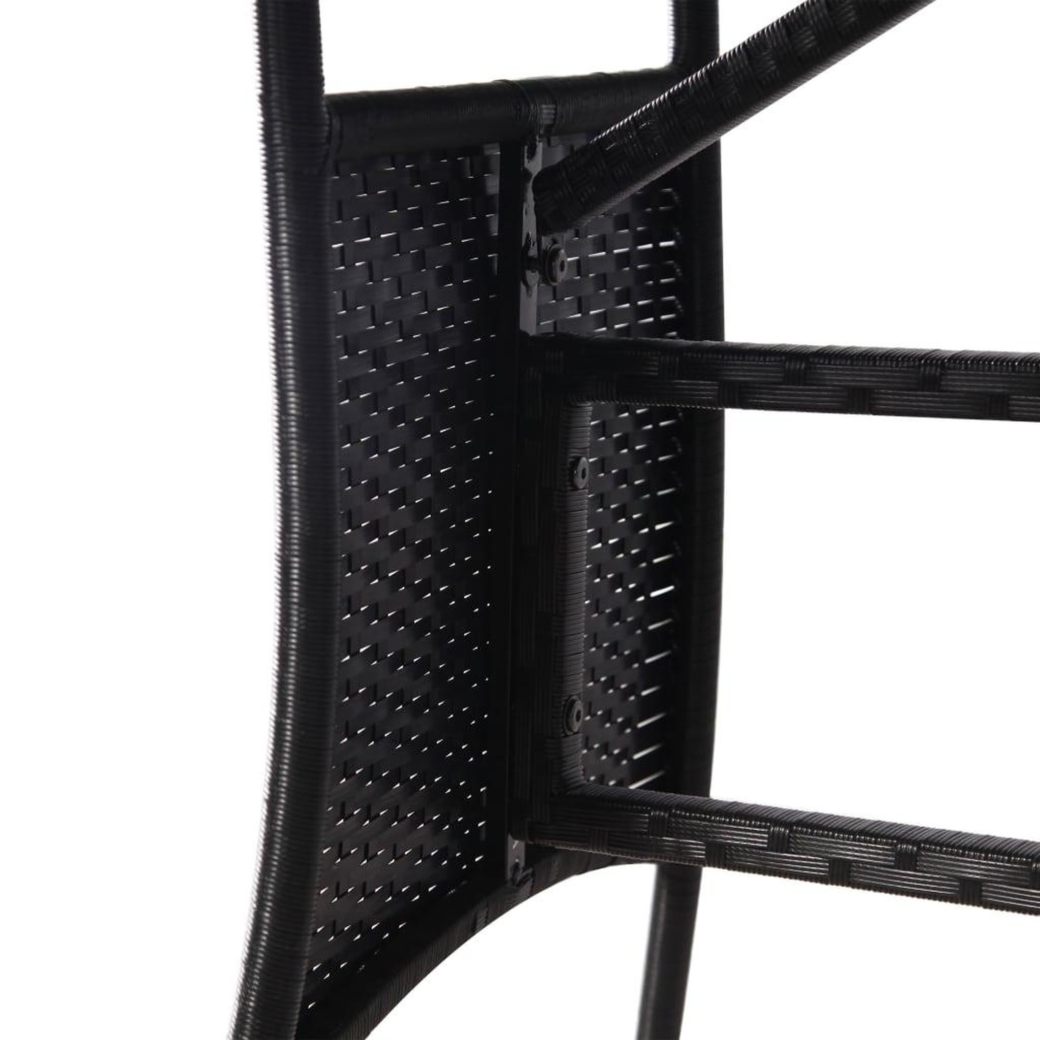 Voir la diapositive 5 : VIDAXL Table de jardin Noir 140x80x74 cm Resine tressee