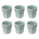 SECRET DE GOURMET Lot de 6 Tasses à Café  Roma  8cl Bleu Clair